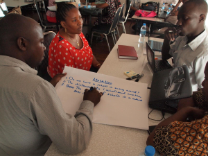 Brainstorming during the workshop