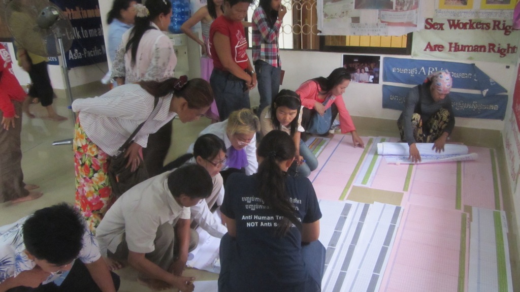 Members of WNU examine data they collected